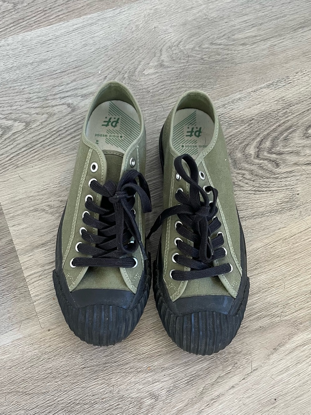 PF Flyers GROUNDER LOW-TOP OLIVE GREEN/BLACK